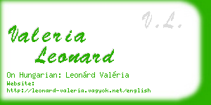 valeria leonard business card